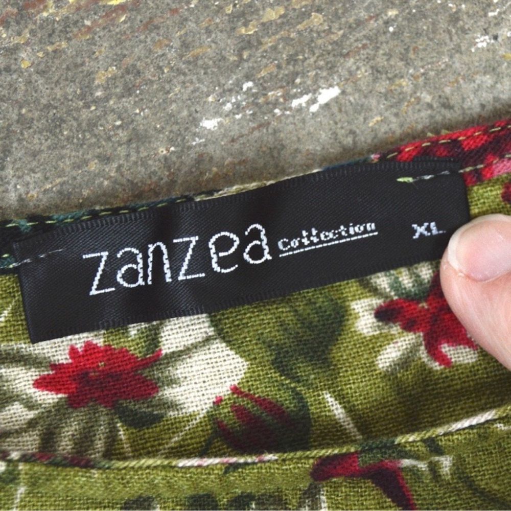 Zanzea Collection Mixed Print Cotton Long Sleeve Top, Size XL - Picture 4 of 6